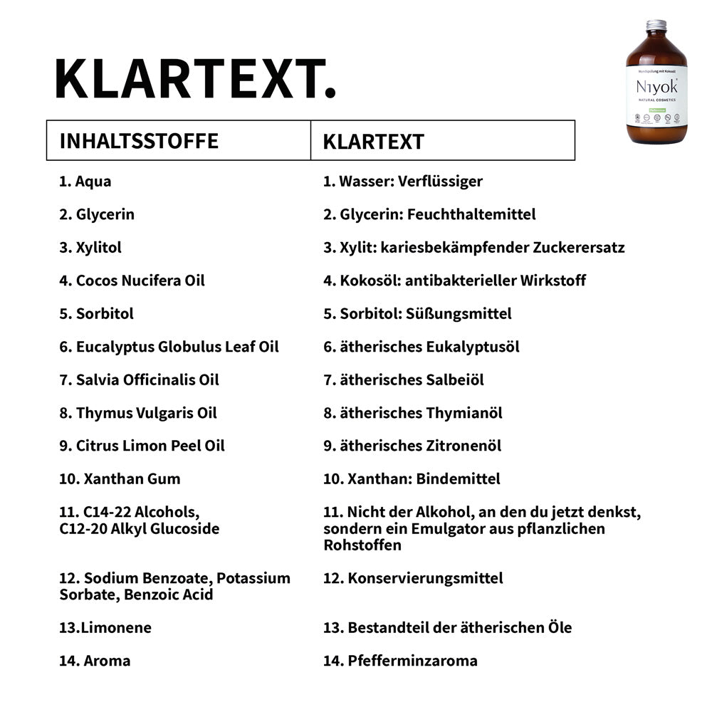 Mundspülung mit Kokosöl - Pfefferminze