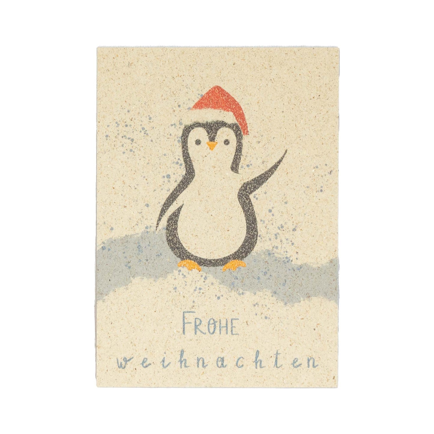 Weihnachtskarte aus Graspapier