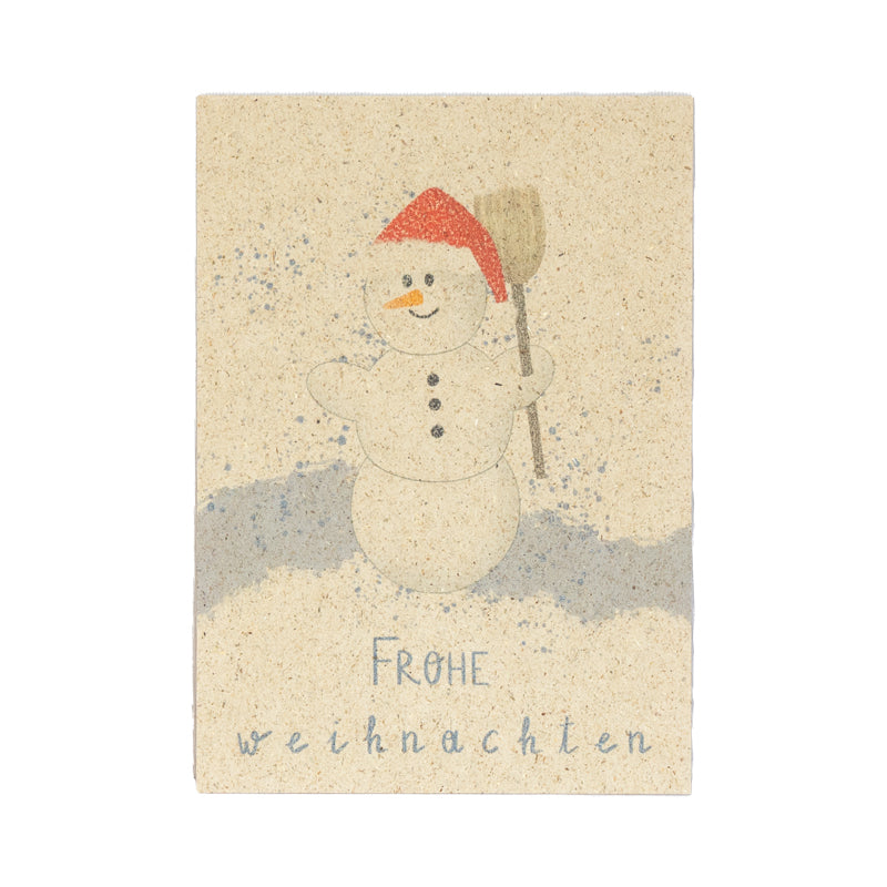 Weihnachtskarte aus Graspapier