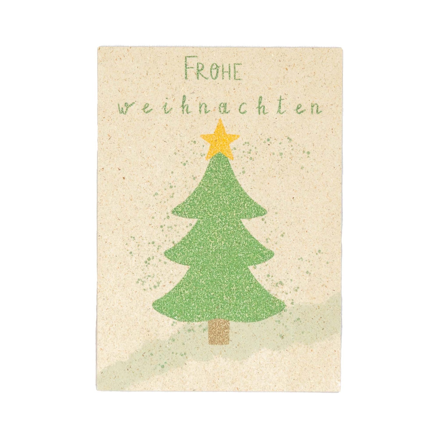 Weihnachtskarte aus Graspapier